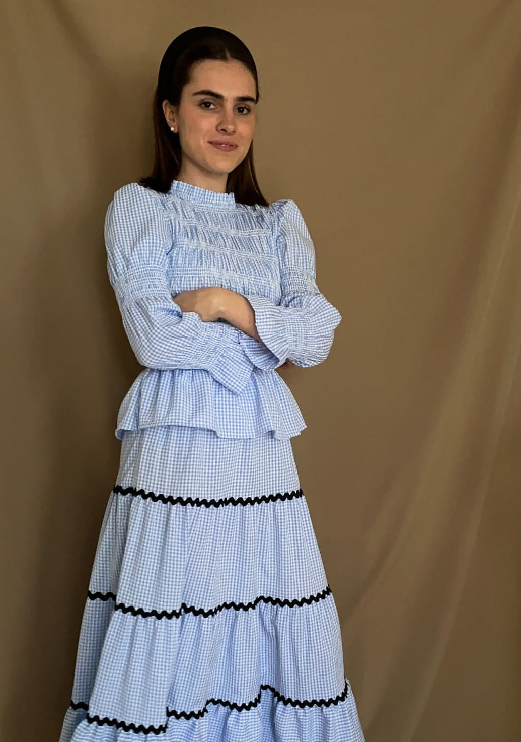 Conjunto Oporto manga larga - Azul Vichy