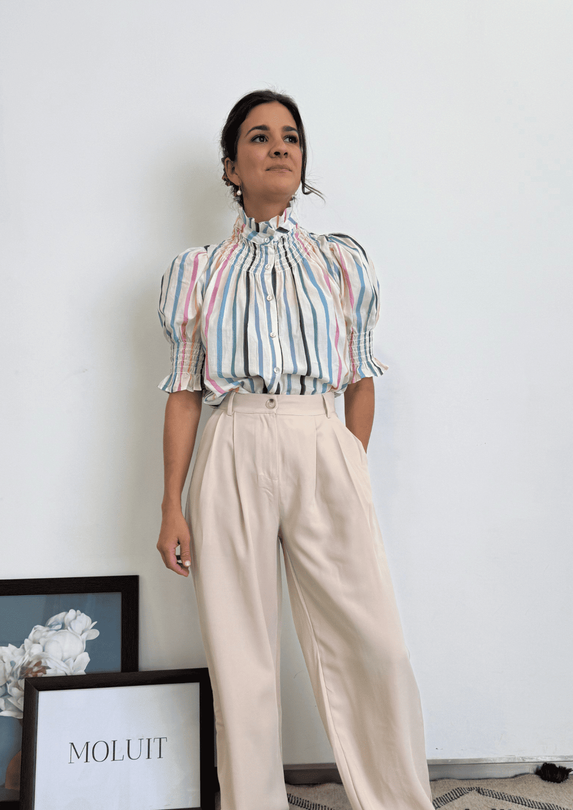 Blusa Milán - Arco iris Azul