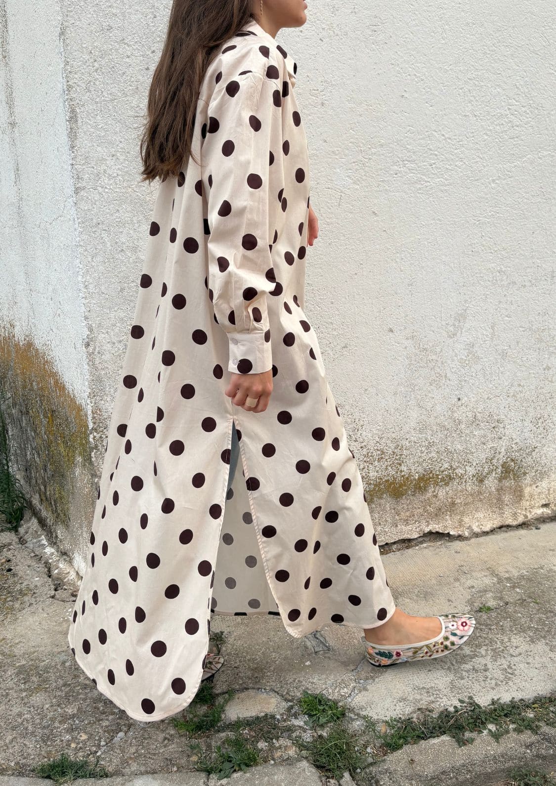 Vestido camisero Vivian - Beige