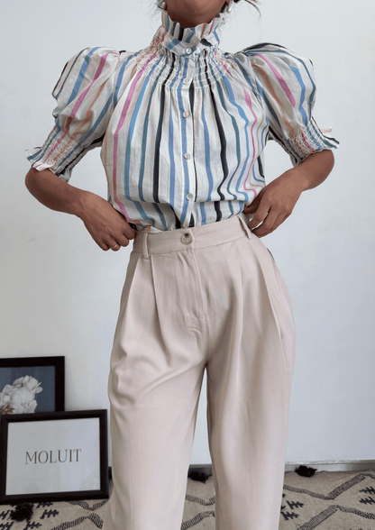 Blusa Milán - Arco iris Azul