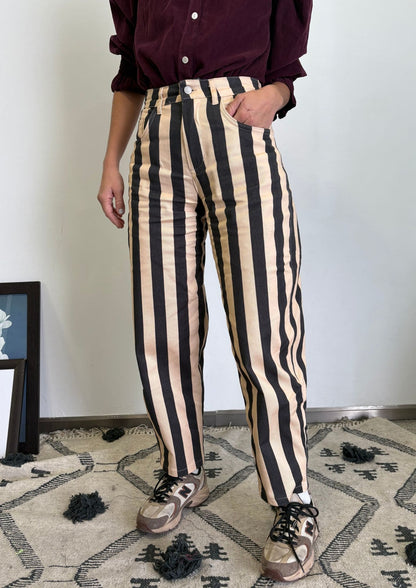 Pantalón Copenhague - Negro/Beige