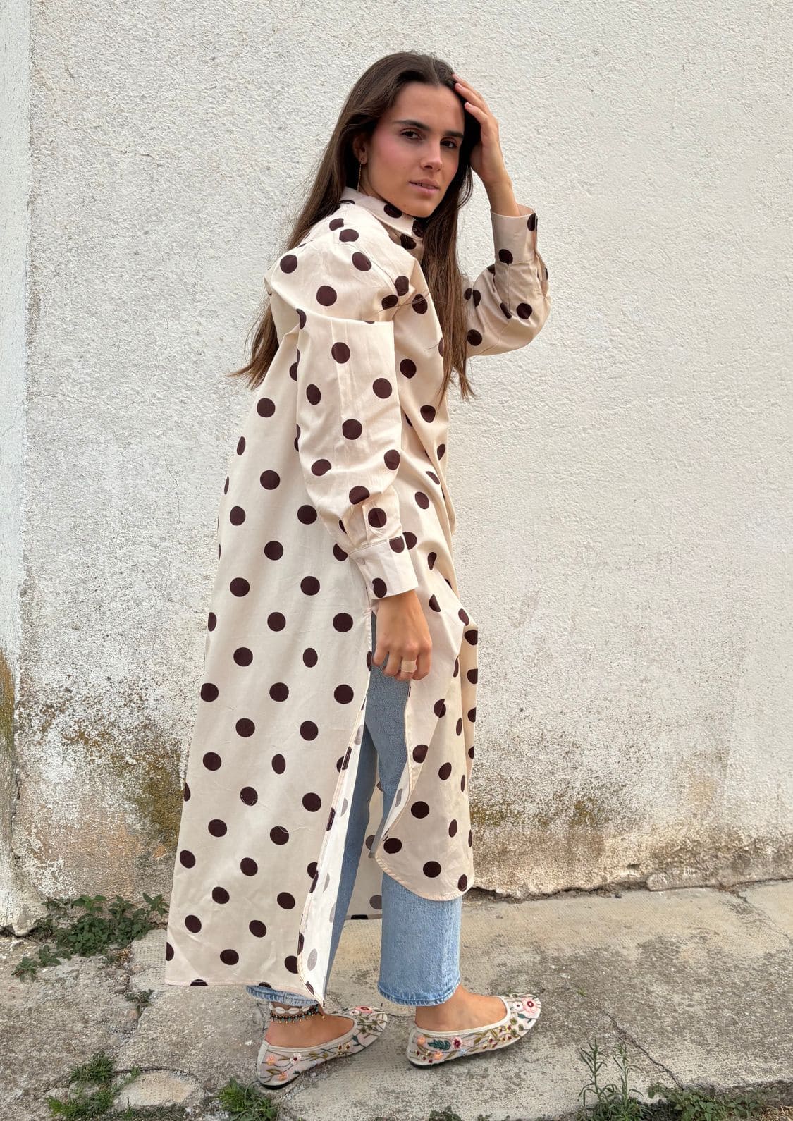 Vestido camisero Vivian - Beige