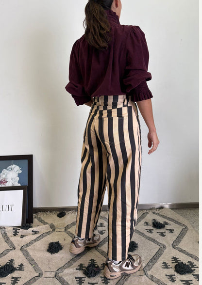 Pantalón Copenhague - Negro/Beige