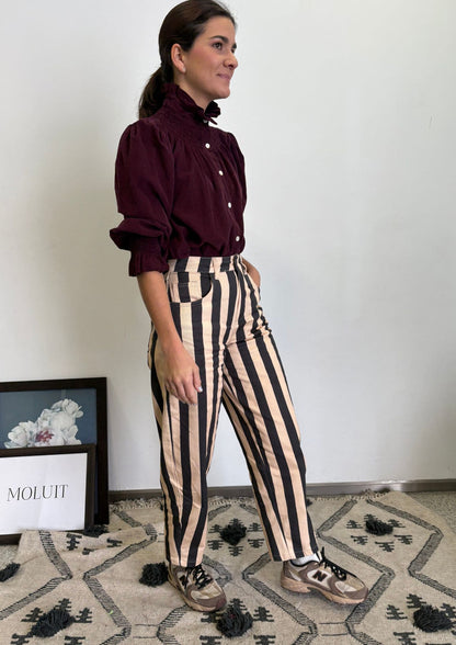 Pantalón Copenhague - Negro/Beige