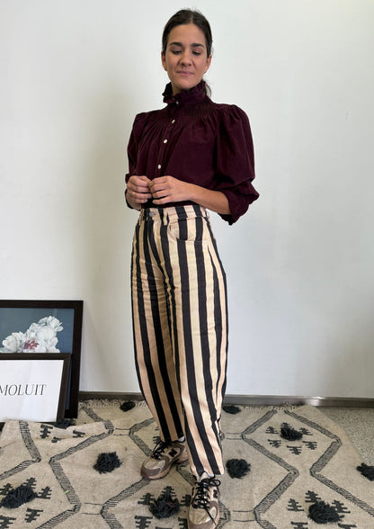 Pantalón Copenhague - Negro/Beige