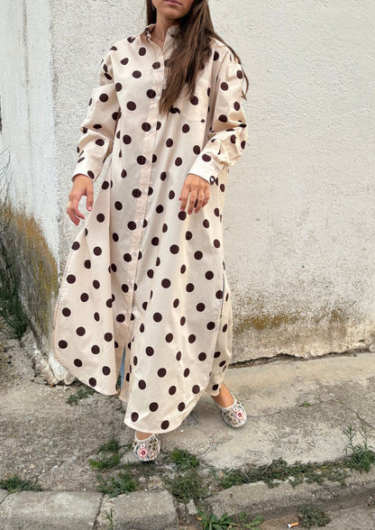 Vestido camisero Vivian - Beige