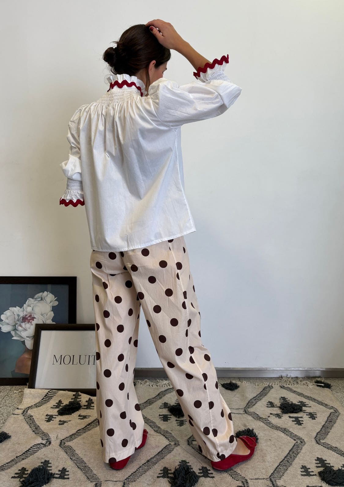 Blusa Milán - Granate Manga larga