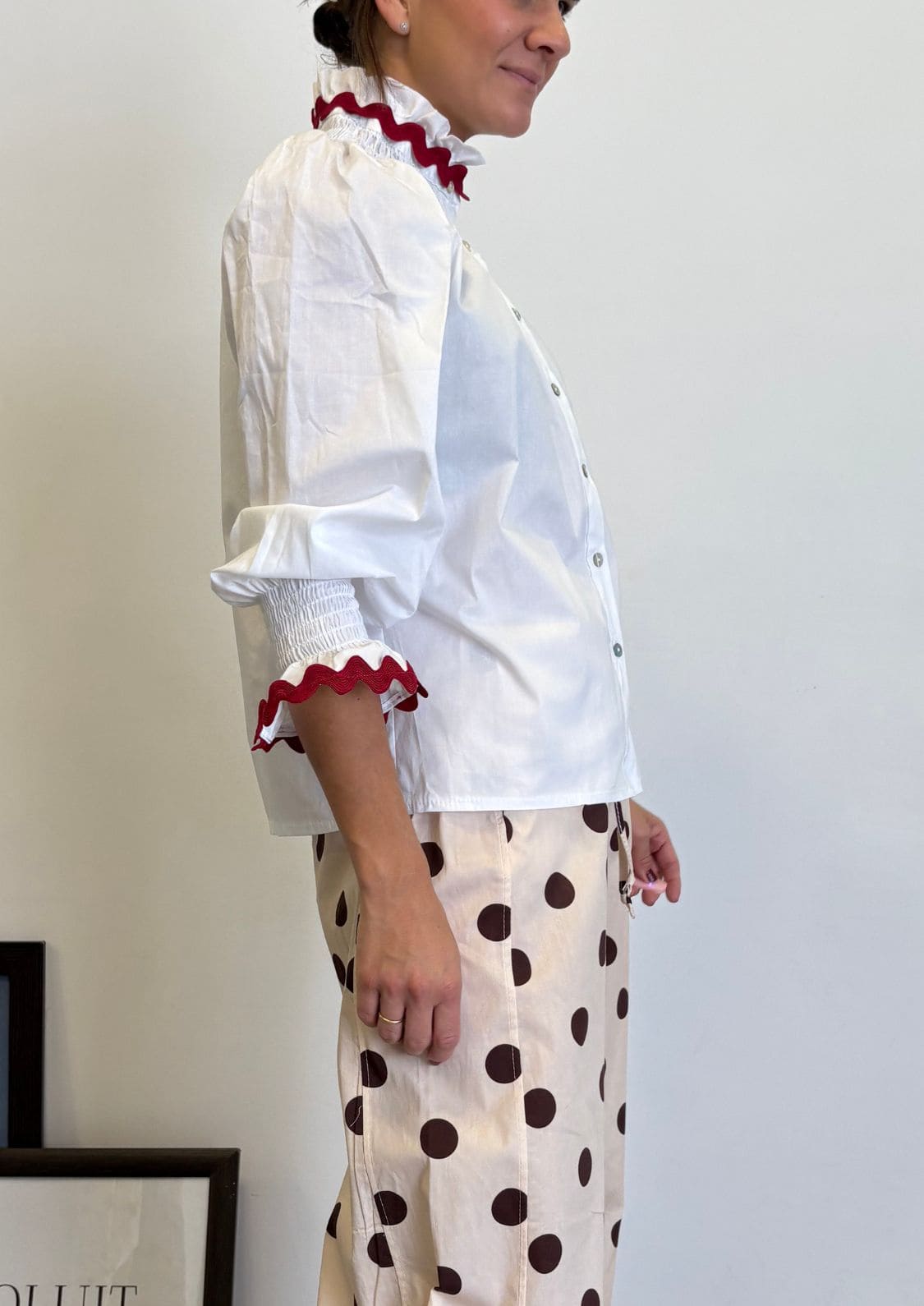 Blusa Milán - Granate Manga larga