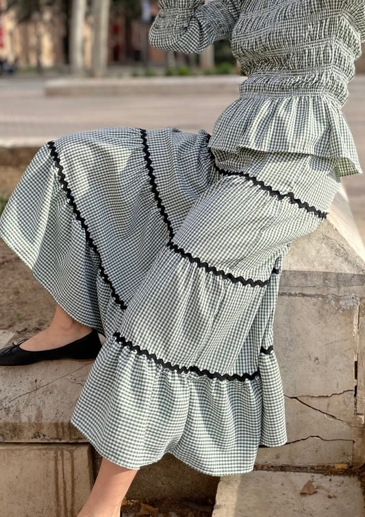 Falda Oporto - Verde Vichy
