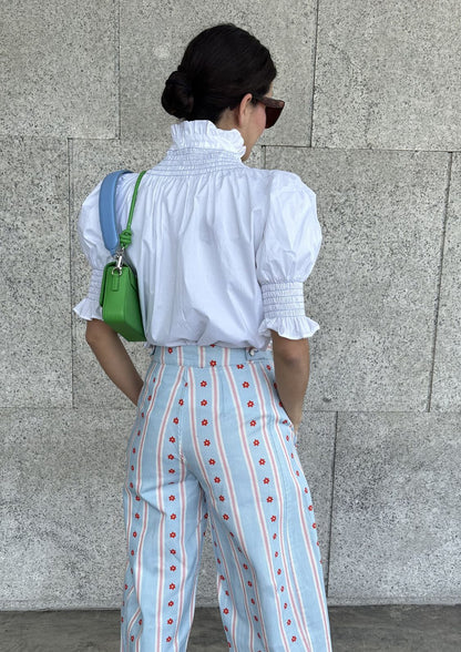 Blusa Milán - Celeste Manga corta