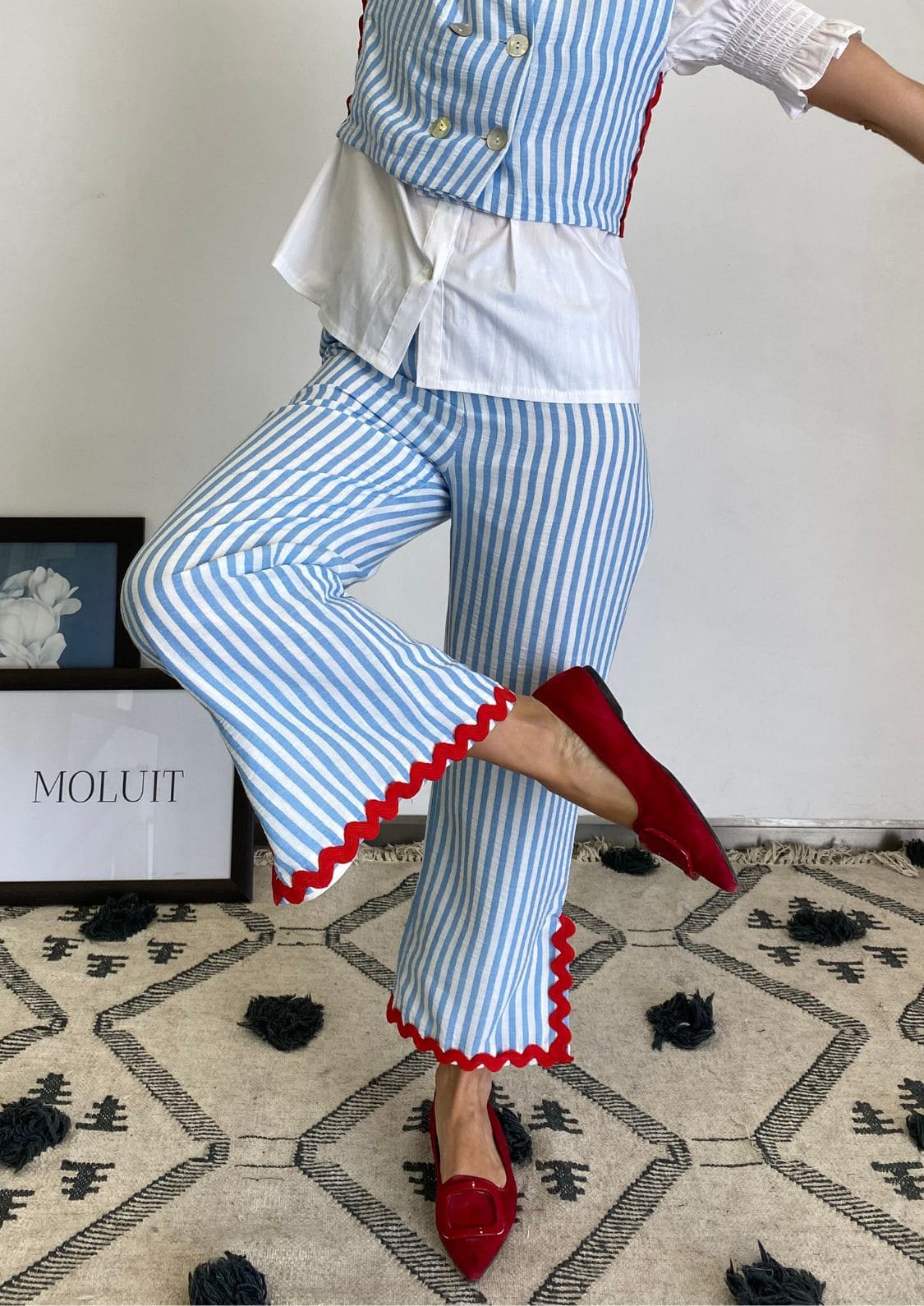 Pantalón Faro - Azul Rayas