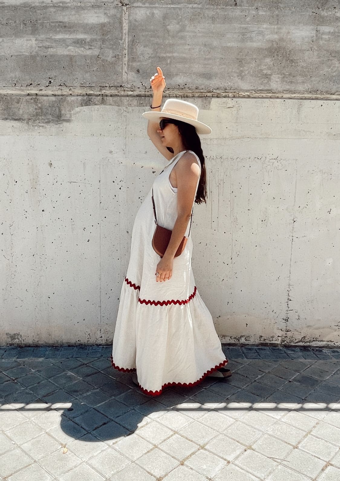 Vestido Almería - Beige y Coral