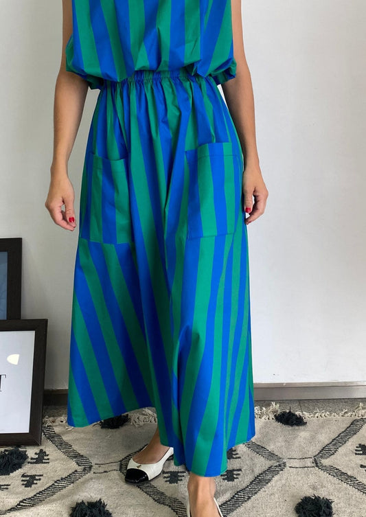 Falda Copenhague - Azul/Verde