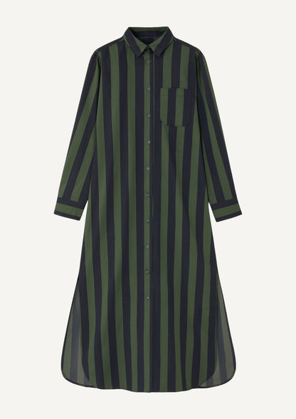 Vestido camisero Copenhague - Azul/Verde
