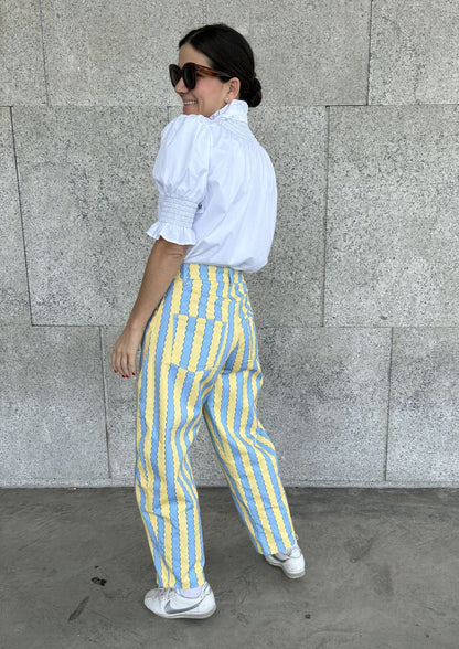 Pantalón Nube - Azul/Amarillo