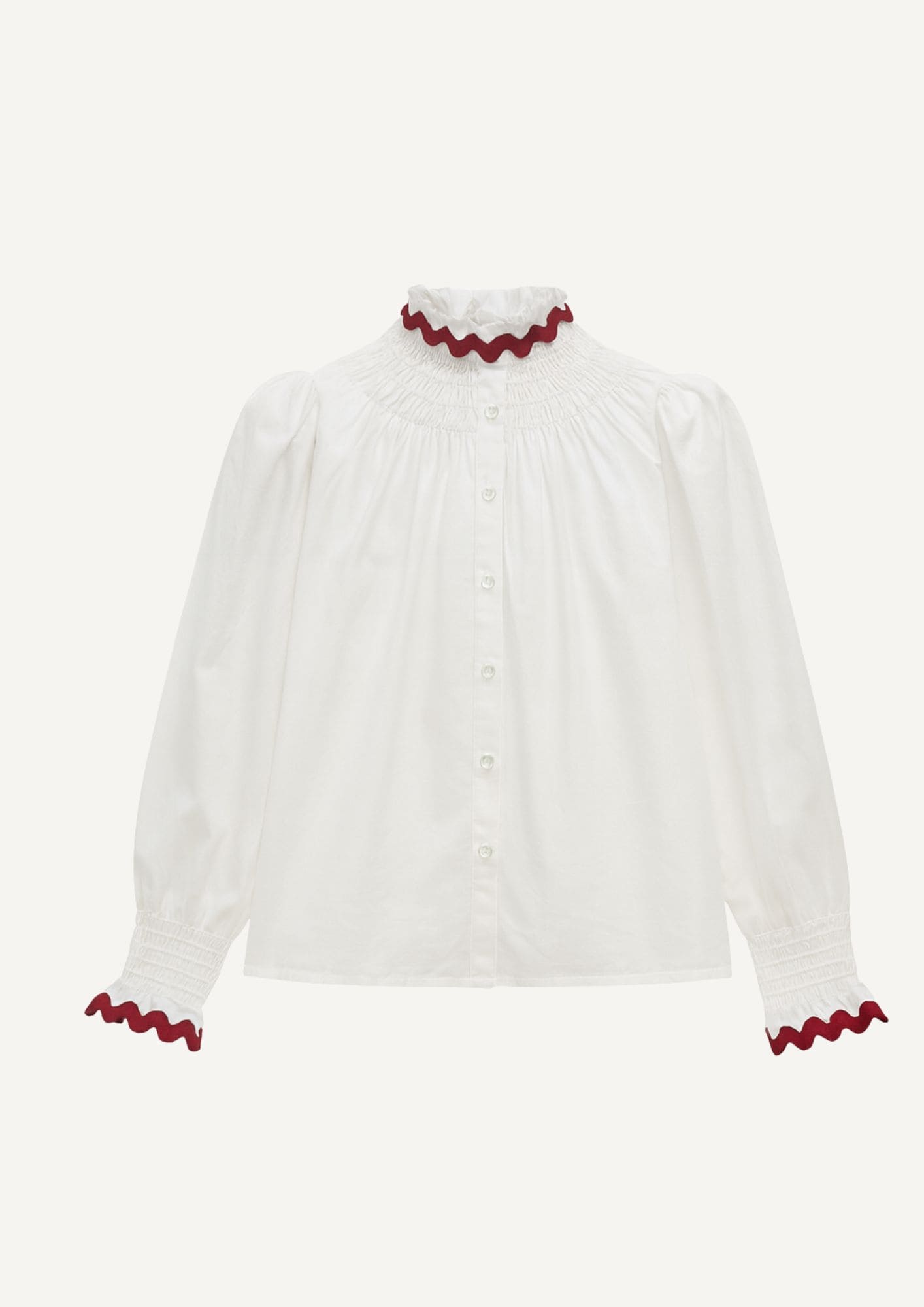 Blusa Milán - Granate Manga larga