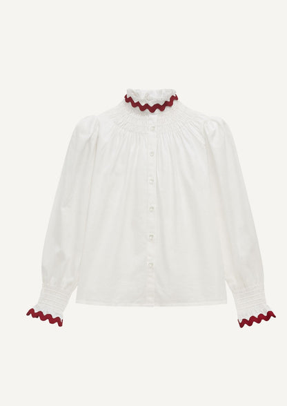 Blusa Milán - Granate Manga larga