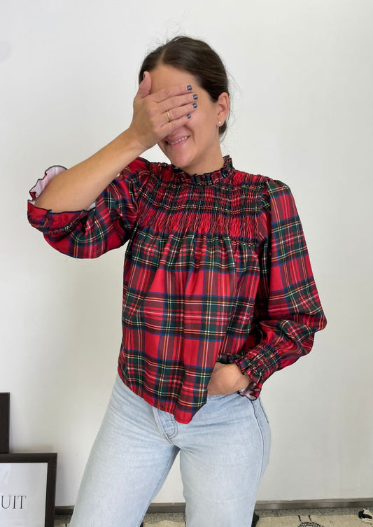 Blusa Tartán - Rojo