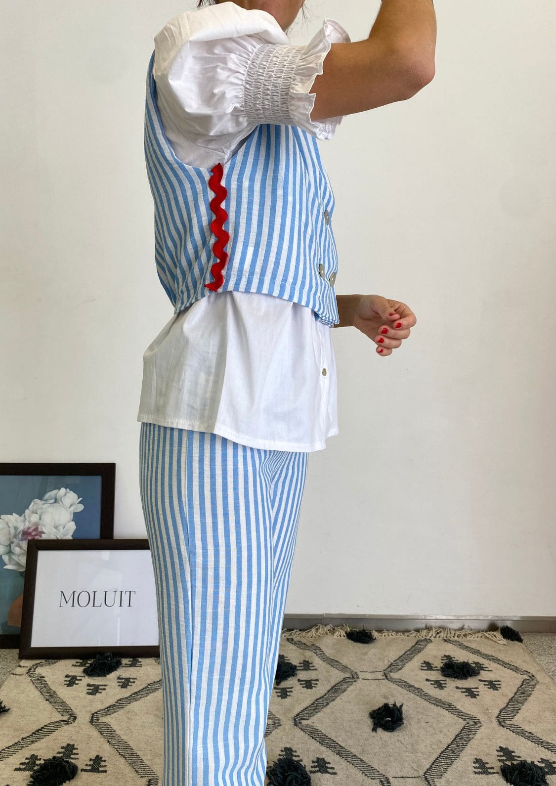 Pantalón Faro - Azul Rayas
