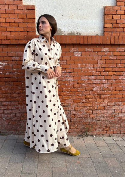 Vestido camisero Vivian - Beige