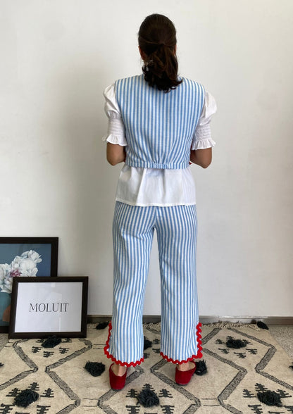 Pantalón Faro - Azul Rayas