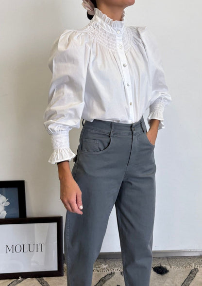 Blusa Milán - Blanco Manga larga