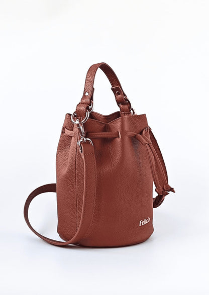 Bolso bombonera pequeño - Marrón York