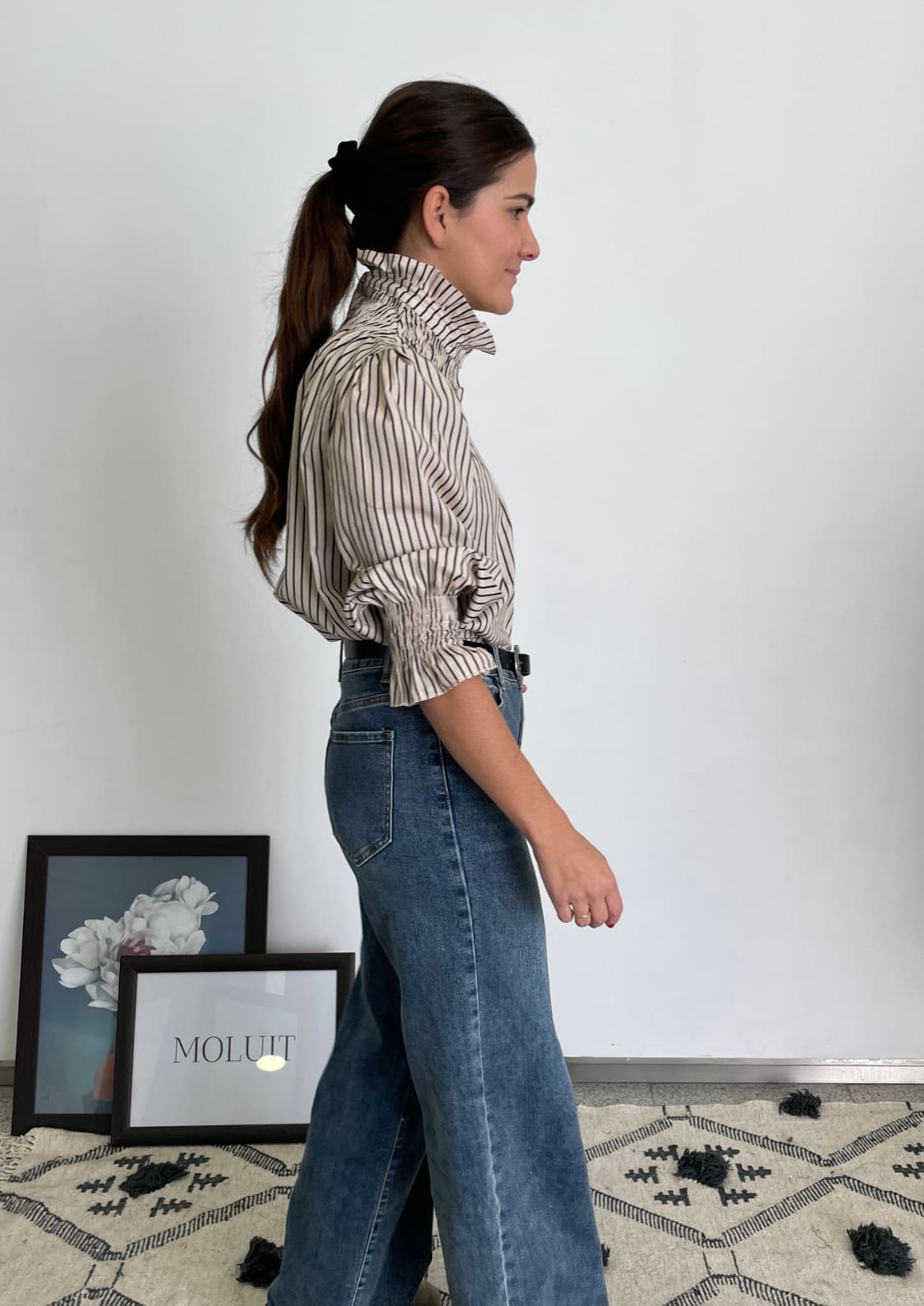 Blusa Milán - Beige y Negro