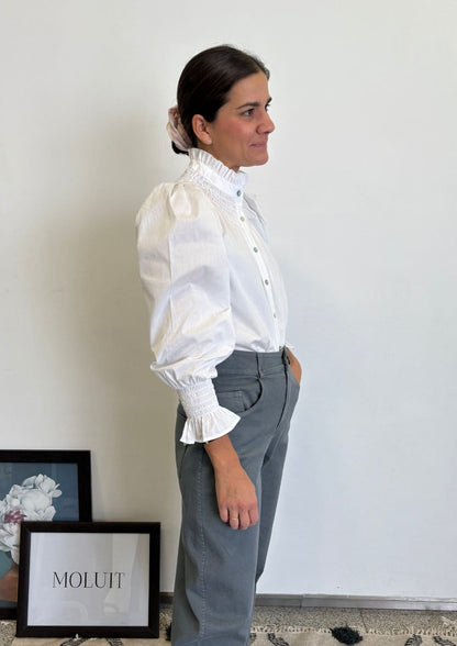 Blusa Milán - Blanco Manga larga