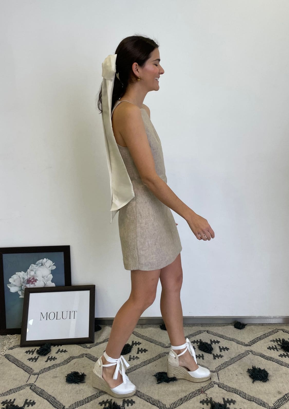 Vestido mini Juliette - Beige