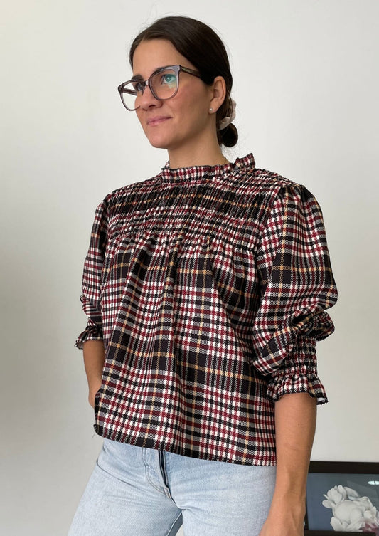 Blusa Tartán - Granate