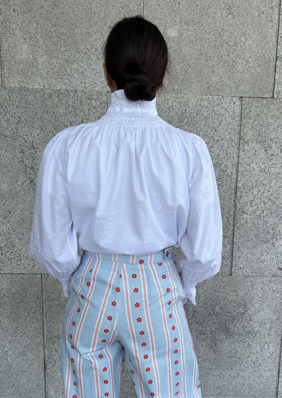 Blusa Milán - Blanco Manga larga textura