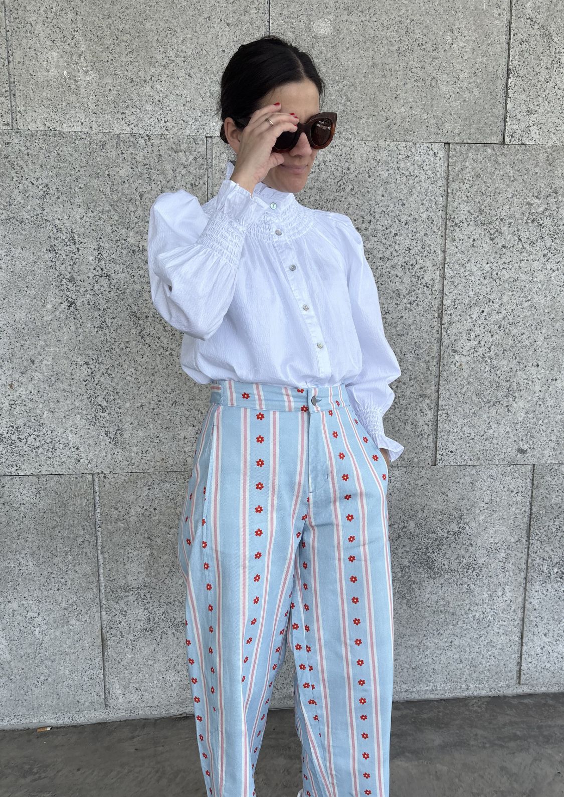 Blusa Milán - Blanco Manga larga textura