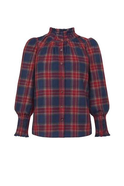 Blusa Milán - Tartán Azul